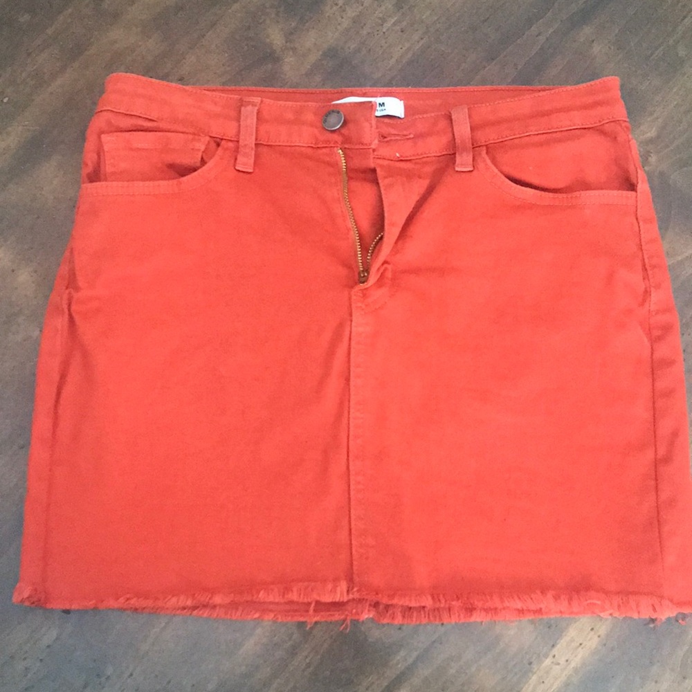 O2 Denim mini skirt